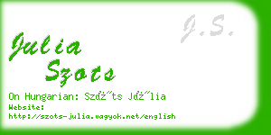 julia szots business card